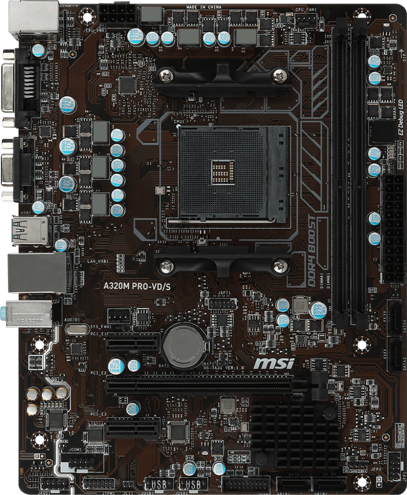 MSI A320M Pro VD S Motherboard Specifications On MotherboardDB